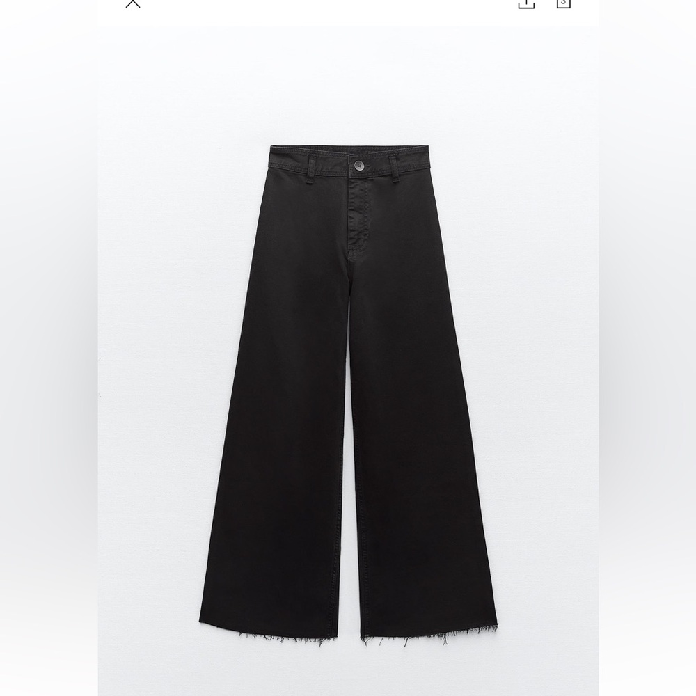 Black high waist marine straight Zara jeans